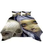 Faces of Faery #153 Vampire Girl and Scary Skull Coverlet