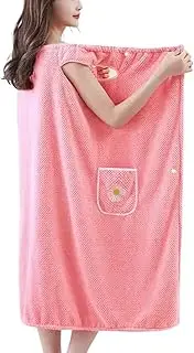 [Generisch] Bath raps for women after the shower, spa wrap towel for women, shower bath body paper robe absorption, bathrobe with pocket weight, lightweight, quick drying for spa travel at home
