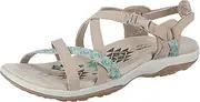 [Skechers] Women's Regga Slim Keep Close Gladiator Sandal, Black/Pink