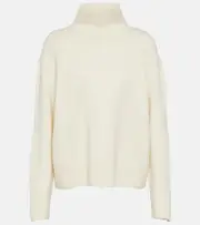 [Loro Piana] Loro Piana Parksville cashmere turtleneck sweater AU 8 white