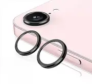 Camera Screen Protector Compatible with iPhone 16e, Metal Camera Protective Frame, Scratch-Resistant, Protective Film Camera - Black (Pack of 2)