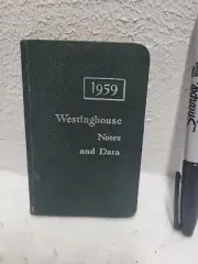 Vintage 1959 Clean WESTINGHOUSE Notes and Data 'Pocket' Reference Book Calender
