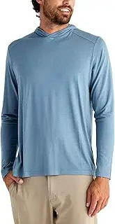 [Free Fly] Men's Bamboo Shade Hoodie - Quick Dry, Breathable Performance Outdoor Shirt with Sun Protection UPF 50+