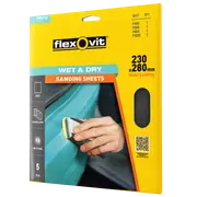 Flexovit 230 X 280mm Wet and Dry Sanding Sheets - 5 Pack