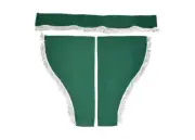 Windscreen + Bed Window Curtains Green Plush White Fringes for DAF CF XF LF XG