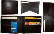 Lot of 4 Men's Bifold leather Wallet Unbranded Brown billfold men's wallet BNWT.