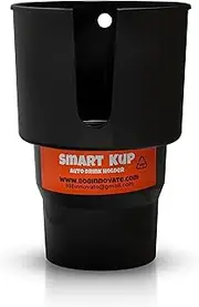 Car Cup Holder for Hydro Flasks 32 oz and 40 oz, Nalgene 32 oz and Other Large Bottles up to 3.8 inches Wide. 3 inch Upper Cup Will Hold Your Items Unlike The competitors.Black