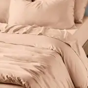 Ecosa Bamboo Bedding - Quilt cover / Super King / Peach Glow