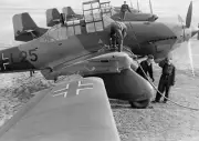WW2 WWII Photo World War Two / German Luftwaffe Ju87 Stuka Dive Bomber Refueling