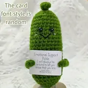 Crochet Cucumber Dolls - Hand-Woven, Positive Energy, Emotional Ornaments with Funny Potato Design - Cute, Wool, Christmas, Valentine's Day Decorative Gift for