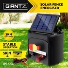 Giantz 3km Solar Electric Fence Energiser Energizer Charger 0.1J Farm Pet Animal