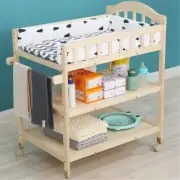 Baby Changing Table Infant Diaper Changing Nursery Station with Storage Shelves