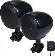 SPK350 3.5-inch Waterproof BT Motorcycle Speaker with Dual 15W Speakers, 300W Peak Power, with Remote Control, Outdoor Speaker for Motorcycle Electromobile Scooter