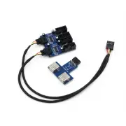 Motherboard 9 Pin USB Header Splitter Extension Splitter Cable Connector Adapter