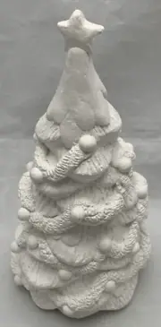 Creative Crafts 94202 Christmas Tree Bulb Star Plaster Paintable Accent