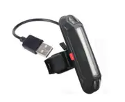 2PCS USB Rechargeable LED Bike Front Light Headlight Lamp Bar Rear Tail Wide Beam