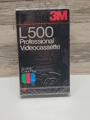 Scotch 3M Color Plus L500 Blank VideoCassette Beta Tape Sealed