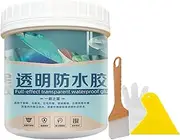 zjhukfmc Transparent Waterproof Coating - 300g Clear Waterproof Glue,Water-Based Anti-Leakage Sealant for Indoor Bathroom, Kitchen, Roof, Outdoor