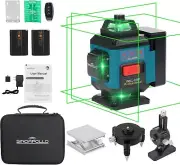 Compact 4D 360° Laser Level with Remote Control & Type-C Rechargeable Batteries