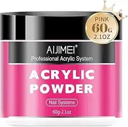 AIJIMEI Acrylic Powder Acrylic Nail Powder Pink Acrylic Powder Acrylic Nail Powder Acrylic Nail Pink Acrylic Powder Pink Acrylic Powder for Nails (Pink-60g/2OZ)