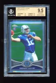 BGS 9.5 ANDREW LUCK 2012 TOPPS CHROME #1 RC ROOKIE CARD *TRUE GEM+ SUBGRADES* A