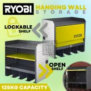 Ryobi Hanging Wall Tool Storage Open Shelf/Lockable All Steel Peg Holes Store