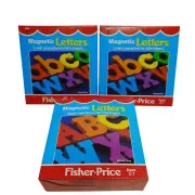 1990 Fisher-Price Magnetic Letters 6621 & 6622 Set Upper & Lowercase 3 NEW BOXES