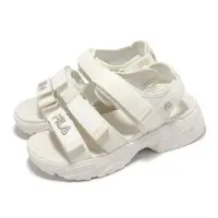 在飛比找ETMall東森購物網優惠-Fila 涼鞋 Tapered Sandals 女鞋 白 粉