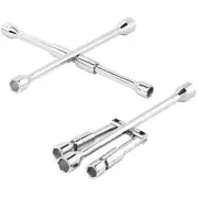 14" 4-Way Folding Lug Wrench, 11/16"(17mm), 3/4"(19)mm, 13/16"(21mm), 7/8"(22mm)