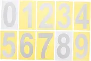 HOMSFOU 5Sets Reflective Stickers Self Adhesive Mailbox Decals for Outdoor Use Durable Pet Material Easy to Install Numbers for House Address Signage