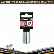 PK Tool 7/16 Inch 6Pt 1/2" Drive SAE Cr-V Regular Socket - Smooth Satin Finish