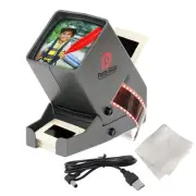 PS-3 Slide Viewer, View 2x2 in. Slides, 35mm Film Strips & Negatives, LED Vie...