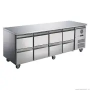 FED-X S/S Eight-Door Bench Fridge With Drawers XUB7C22S4D - XUB7C22S4D