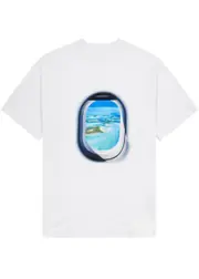 Blue Sky Inn Jet Island Printed Cotton T-shirt - White M