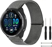 Sport Nylon Bands for Compatible with Forerunner 965/955/945/935/745 Watch Band, Soft Farbic Strap Adjustable Loop for Fenix E-47mm/8-47mm/7/5/5plus/6/6 Pro/Approach S60 Replacement for Men Women
