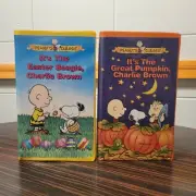 Charlie Brown VHS Great Pumpkin Easter Beagle Peanuts Movie Set Lot
