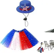 Porch Geese Clothing | Star Design Porch Geese Costume,23 Inches Waterfowl Figure Colorful Ballet Skirt With Hats For Independence Day