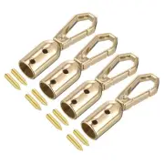 0.32" Cord End Cap Terminator Cord Finding for Tassel Jewelry Making 4Pcs Gold