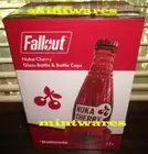 Fallout Nuka Cola Cherry Glass Rocket Bottle & 10 Caps Replica NEW