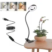 Clip on Desk Lamps,48 LEDs 360°Flexible Gooseneck Reading Table Light,3 Col