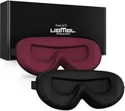 Pack of 2 Sleep Mask, Eye Mask for Sleeping, Eye Mask,100% Blackout Sleeping Masks, Sleep Masks for Women & Men, Zero Pressure Sleep Eye Mask with Adjustable Strap, Travel Essentials, 3D Sleep Masks