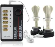 E-stim Shock Nipple Suckers Pump Booster Scrotum Penis Ring Stimulate Sex Toys for Men Women Adult Nipple Enlarger Pump Masturbator Sex Toys