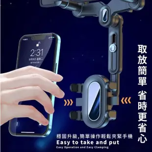 【導到您心】360°汽車後視鏡手機支架(手機座 手機夾 導航支架 車用支架 汽車用品 車用手機架 可伸縮旋轉)