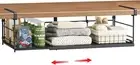 Expandable under Cabinet Shelf, Extendable under Shelf Storage with Removable Wi