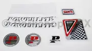 1978-83 Powerlite old school BMX bicycle decal SET - BLACK SHADOW FRAME / WHITE