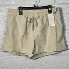 CALIA Women's High Waisted Swim Utility Board Short Light sand Medium