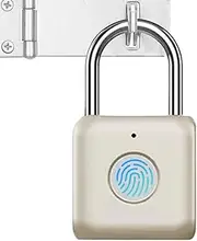 [kivrimlarv] Smart Padlock | Intelligent Fingerprint Biometric Keyless Lock | Portable Thumbprint Padlock for Suitcase, Bookcase, Backpack, School Locking Solution