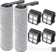 7 Pack Replacement Parts for Tineco Floor ONE S5/S5 Pro Cordless Wet Dry Vacuum Cleaner - 4 HEPA Filters, 2 Brush Rollers & 1 White Brush