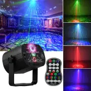 DJ Disco Stage Party Lights, LED Sound Activated Laser Light RGB Flash Strobe Pr