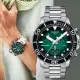 【TISSOT 天梭】Seastar 1000 海洋之星300米潛水三眼計時錶-綠/45mm 送行動電源(T1204171109101)